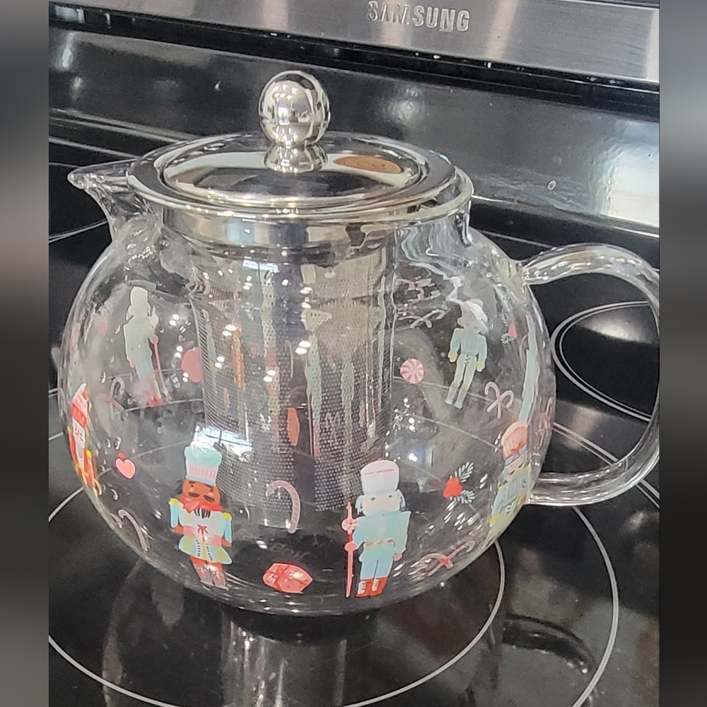 Glass Nutcracker Teapot